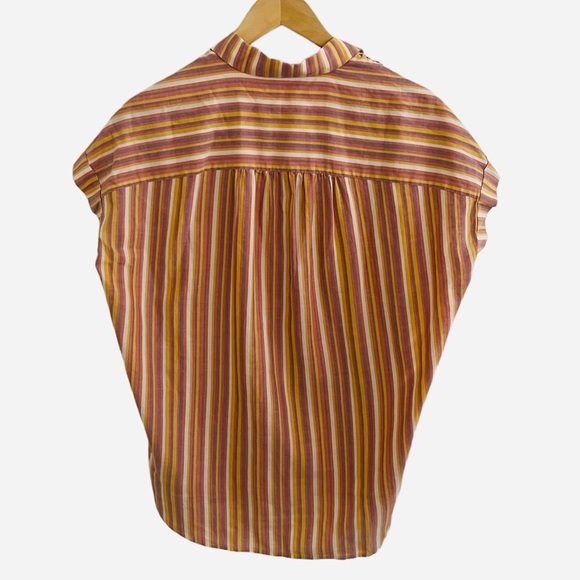 Madewell Central Rainbow Stripe Classic Button Down Shirt XS - Picture 4 of 7